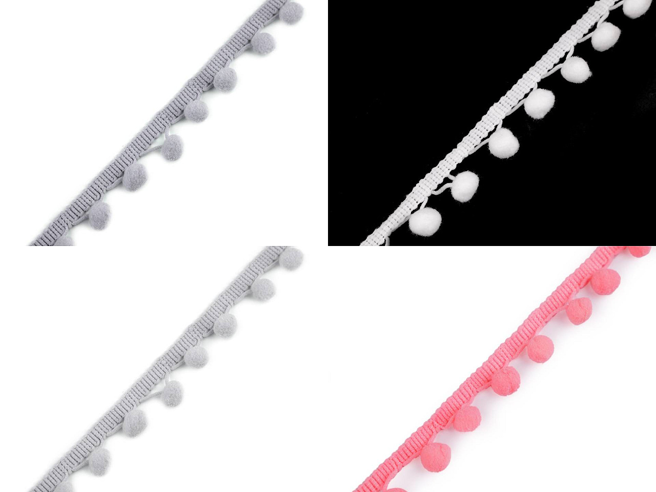 Bandă cu ciucuri, lățime 20 mm - Galben vanilie (1 Metru)