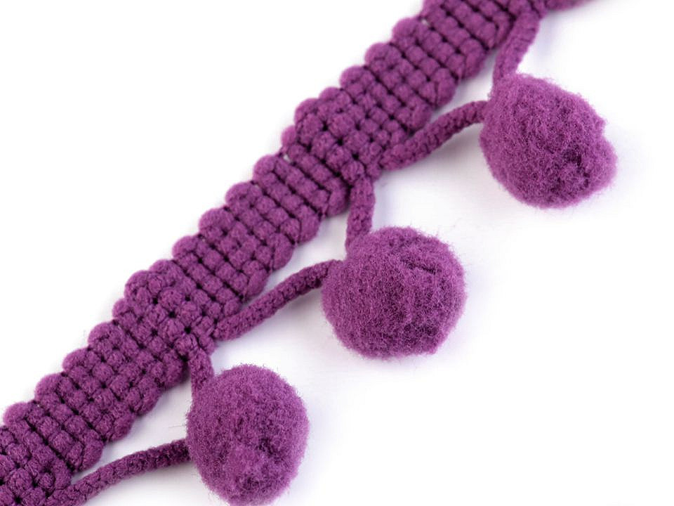 Bandă cu ciucuri, lățime 20 mm - Galben vanilie (1 Metru)