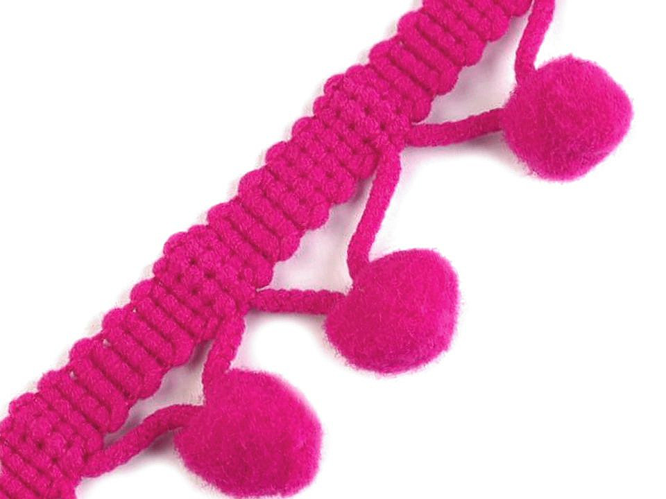 Bandă cu ciucuri, lățime 20 mm - Galben vanilie (1 Metru)