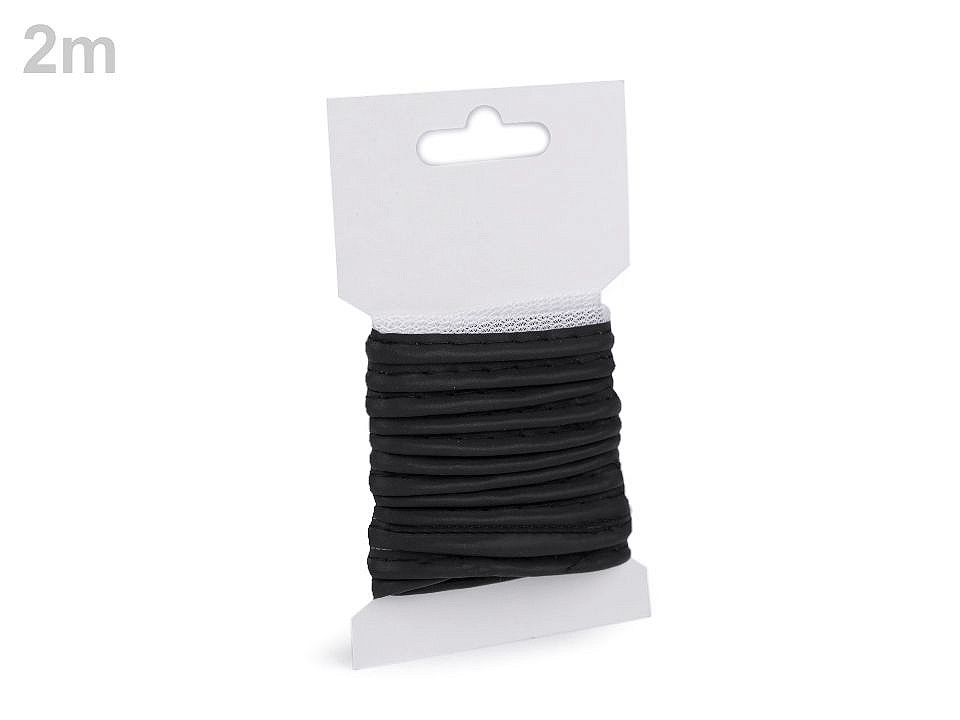 Paspoal / vipușcă, lățime 10 mm - Negru (1 Metru)