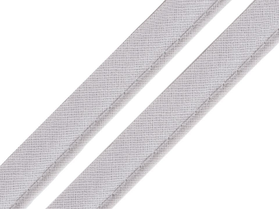 Paspoal / vipușcă bumbac, lățime 12 mm - Ecru deschis (50 Metri)