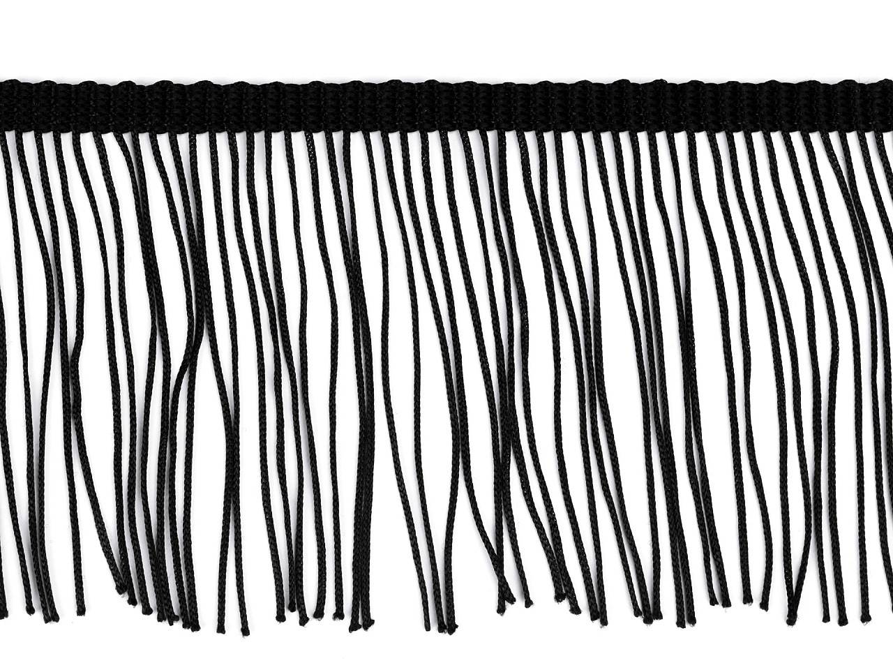 Franjuri, lățime 10 cm - Negru (1 Metru)