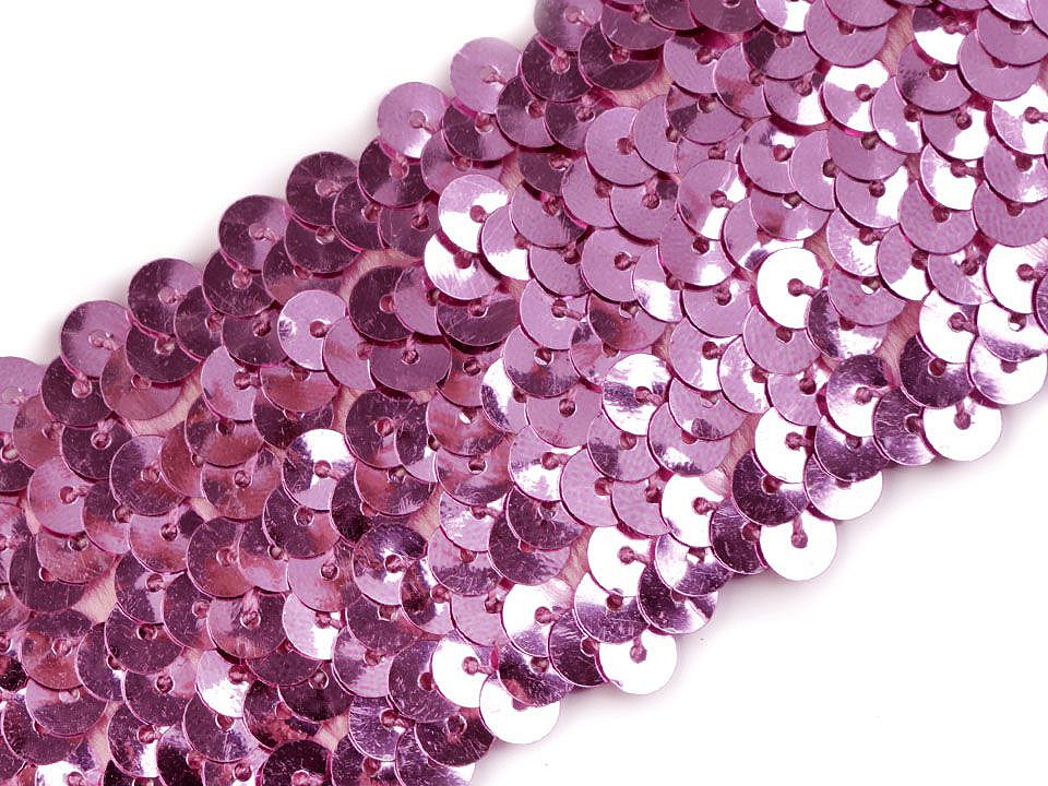 Bandă elastică cu paiete, lățime 45 mm - Auriu (1 Metru)