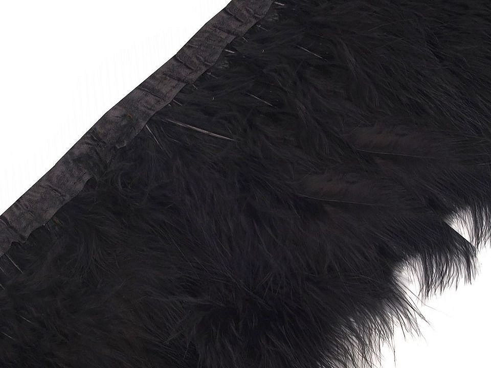 Bandă din pene de barză marabou 12-15 cm - Alb (1 Bucată)