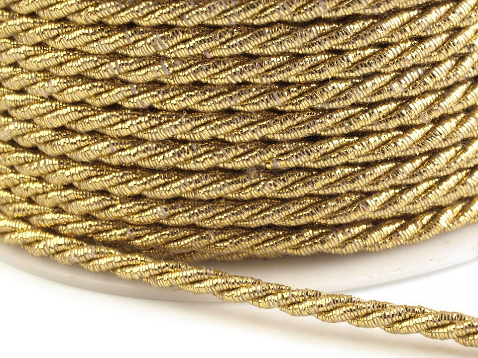 Șnur răsucit lurex, ø3 mm - Argintiu (20 Metri)