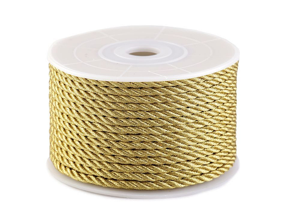 Șnur răsucit lurex, ø2,5 mm - Auriu (20 Metri)