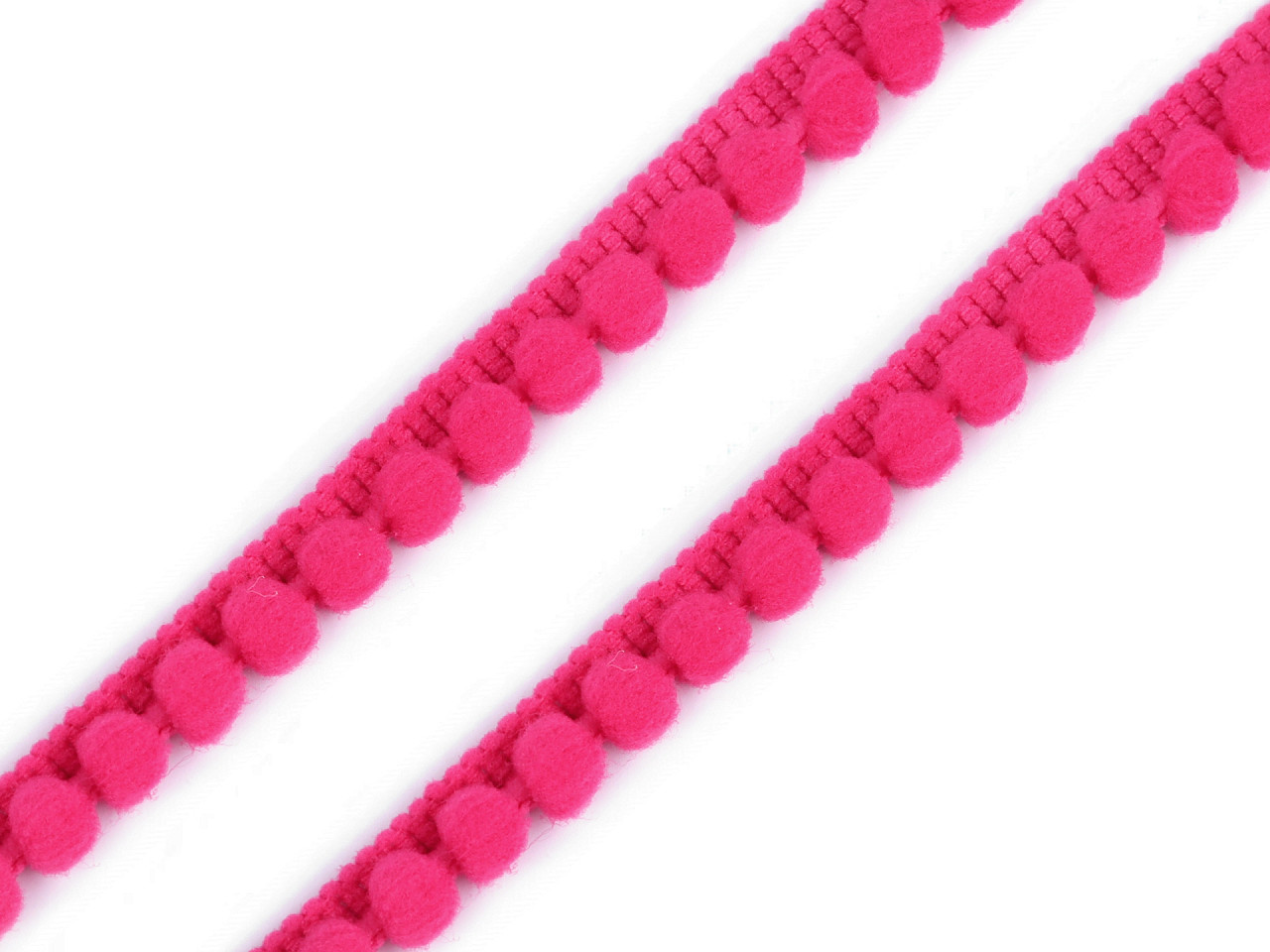 Bandă cu ciucuri, lățime 11 mm - Gri porumbel (1 Metru)