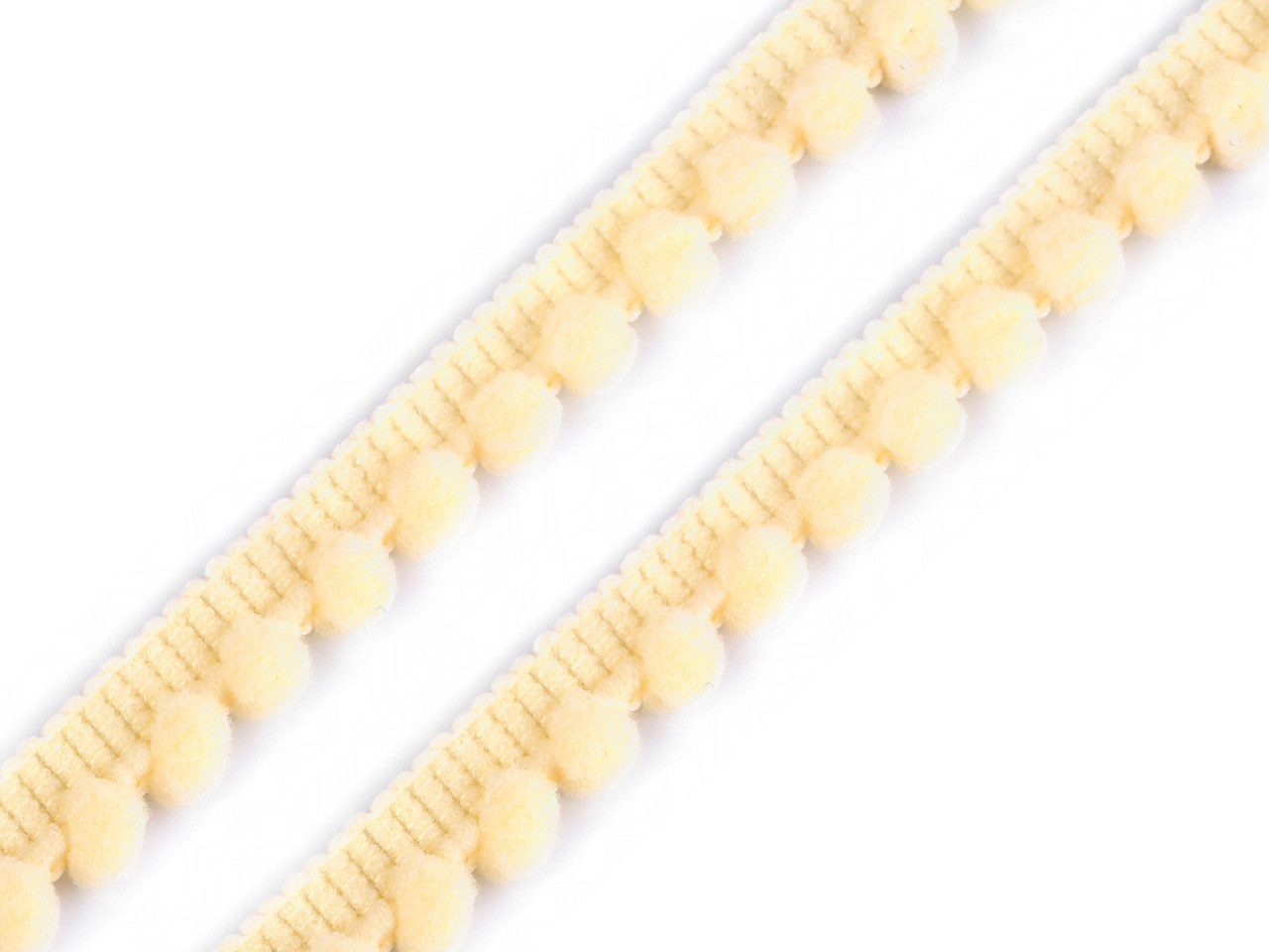 Bandă cu ciucuri, lățime 11 mm - Gri porumbel (1 Metru)