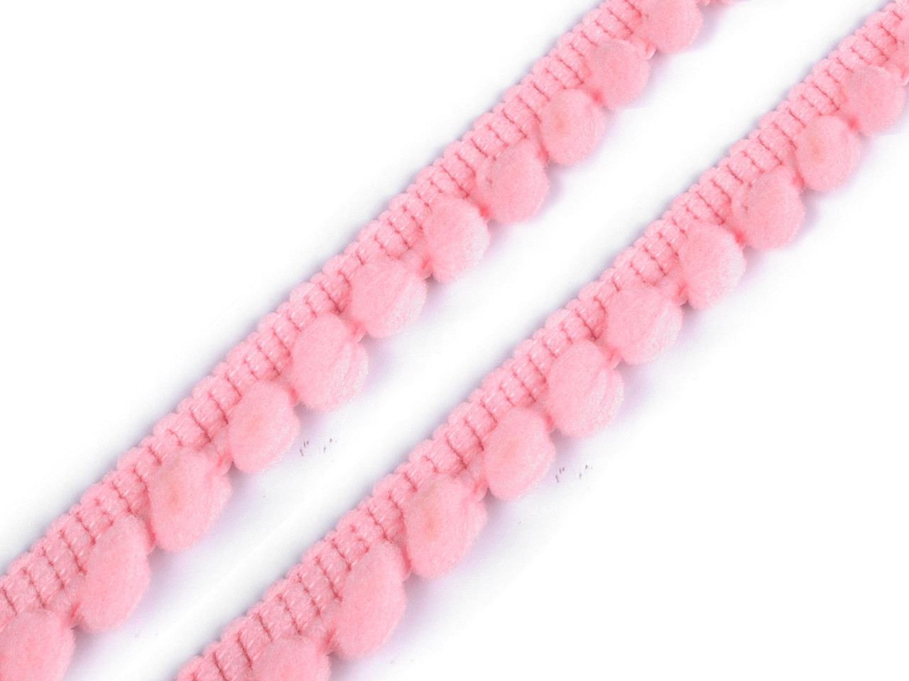 Bandă cu ciucuri, lățime 11 mm - Gri porumbel (1 Metru)