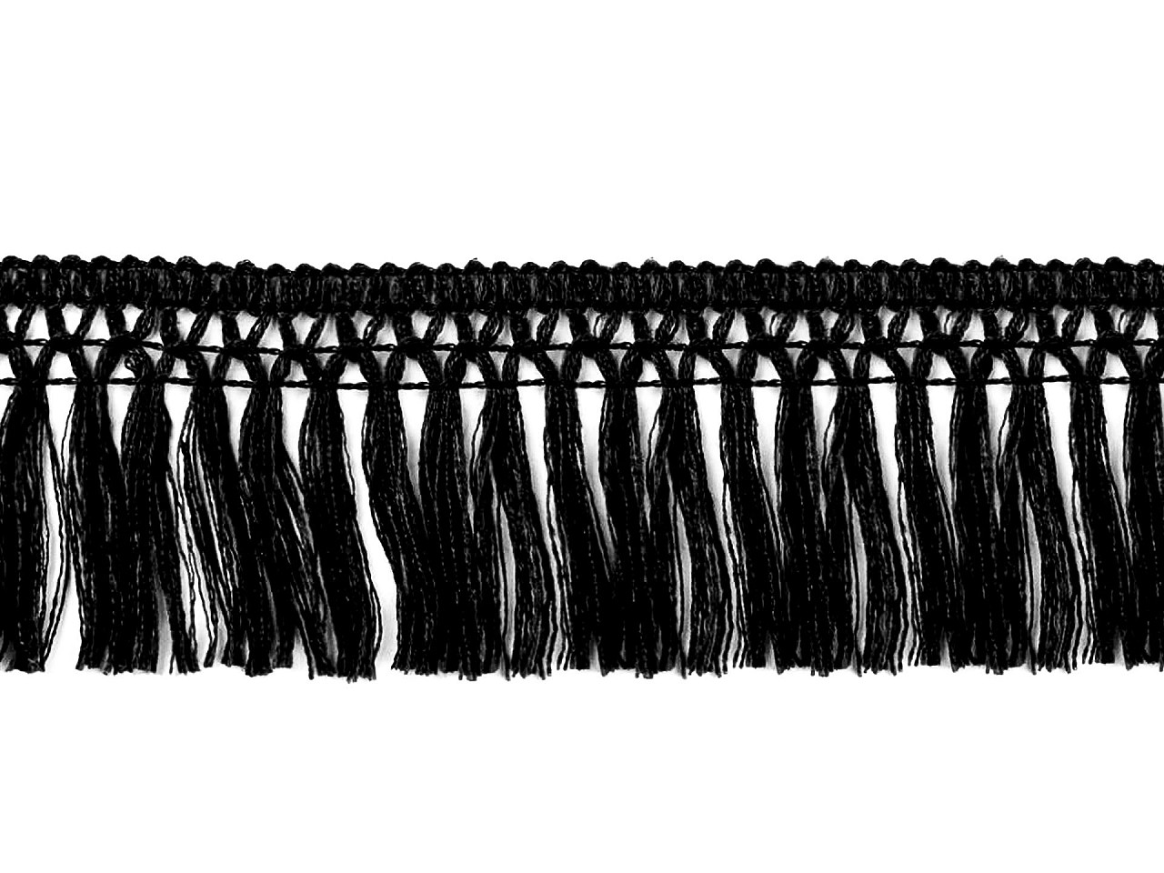 Franjuri bumbac, lățime 55 mm - Alb (9 Metri)