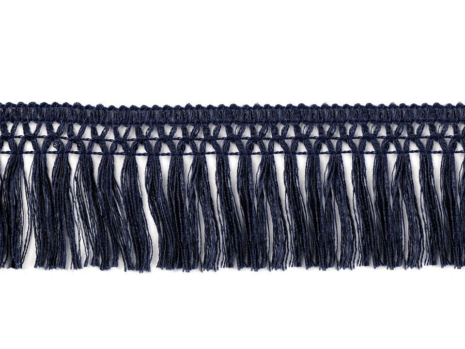 Franjuri bumbac, lățime 55 mm - Alb (9 Metri)