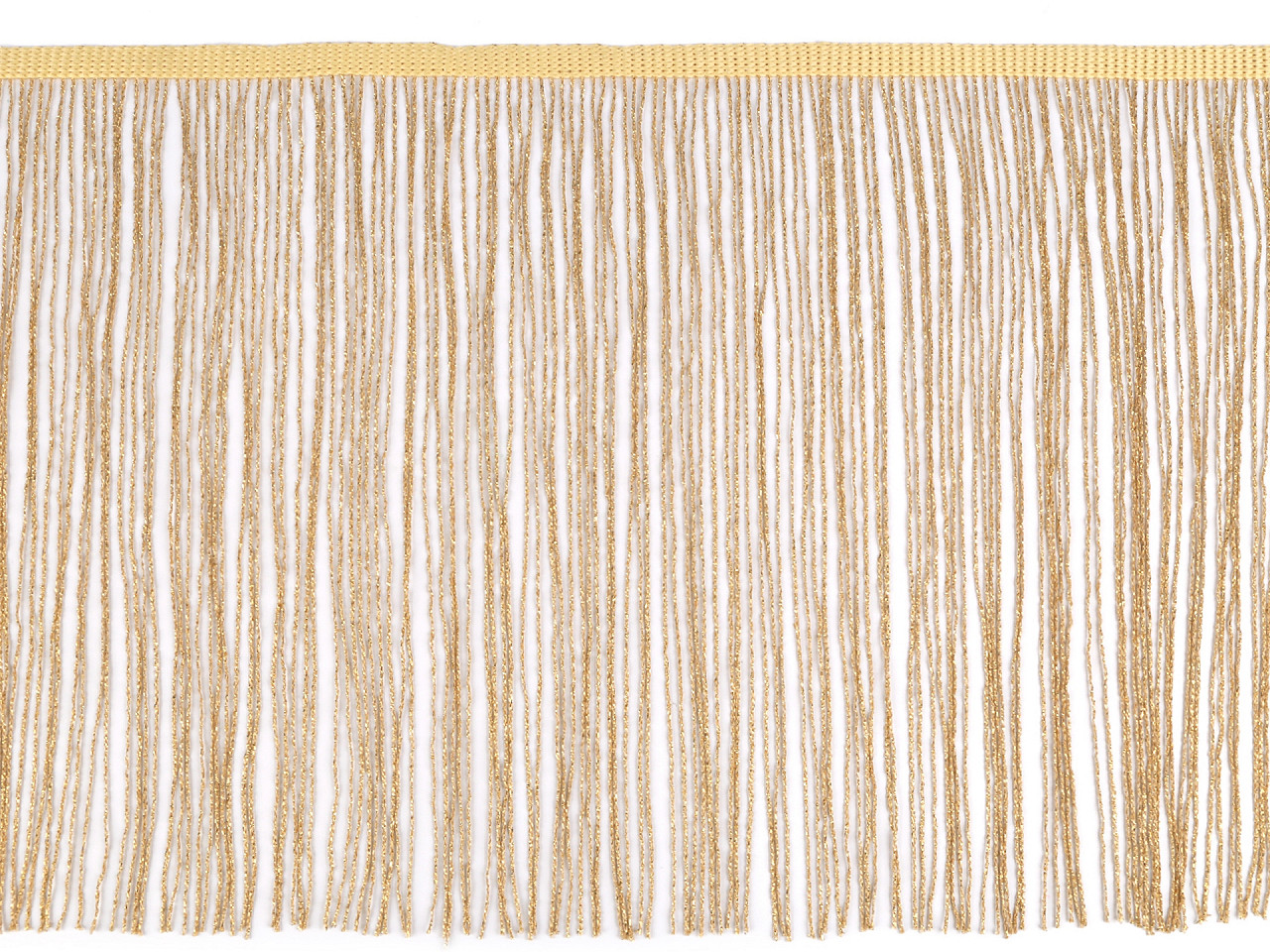 Franjuri cu fir lame, lățime 25 cm - Auriu deschis (1 Metru)