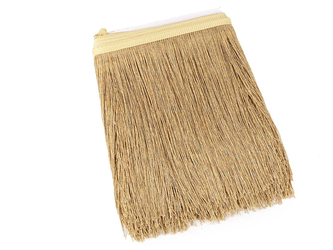 Franjuri cu fir lame, lățime 25 cm - Auriu deschis (1 Metru)