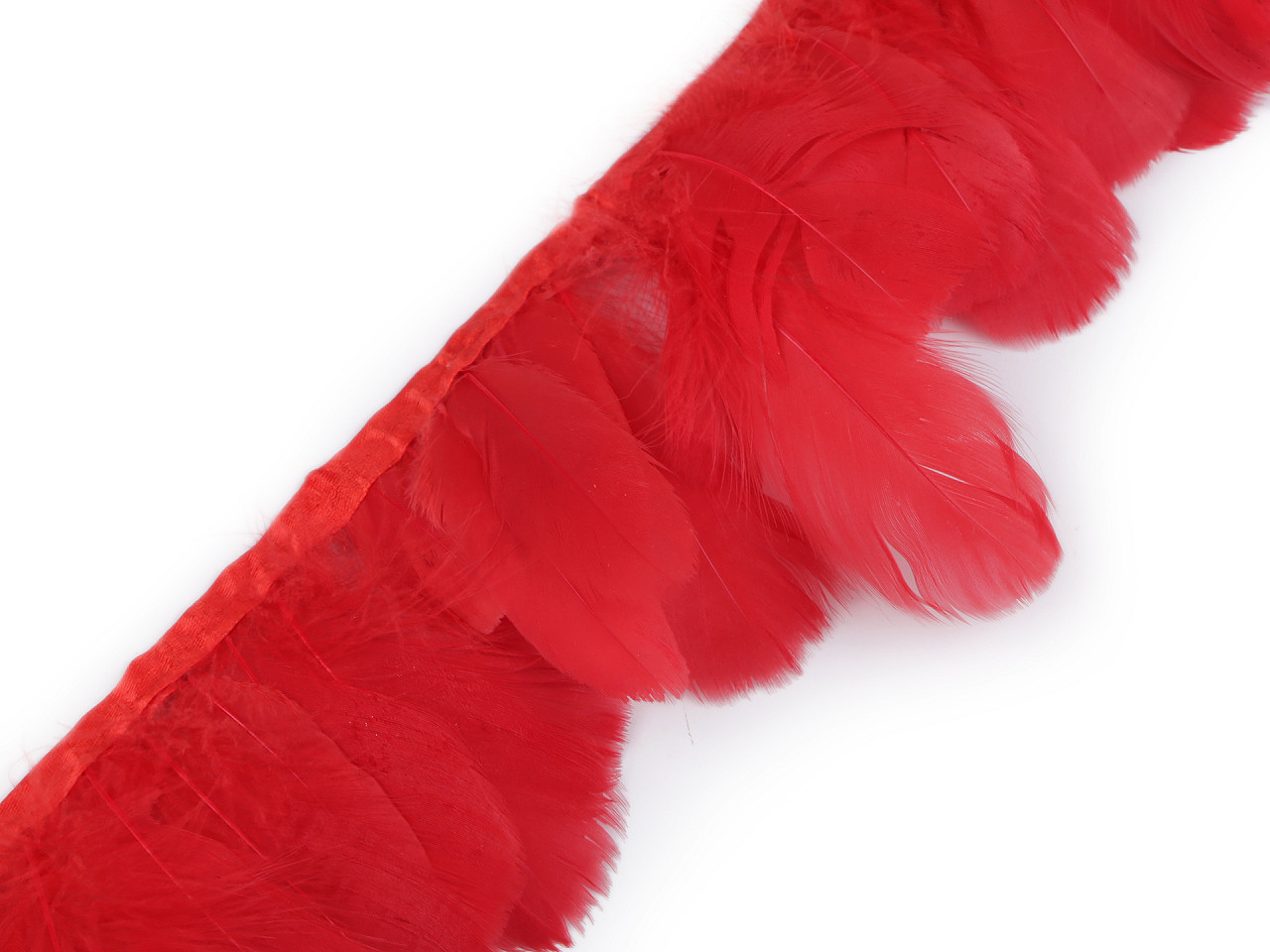 Bandă din pene de gâscă  6-8 cm - Albastru închis (1 Metru)