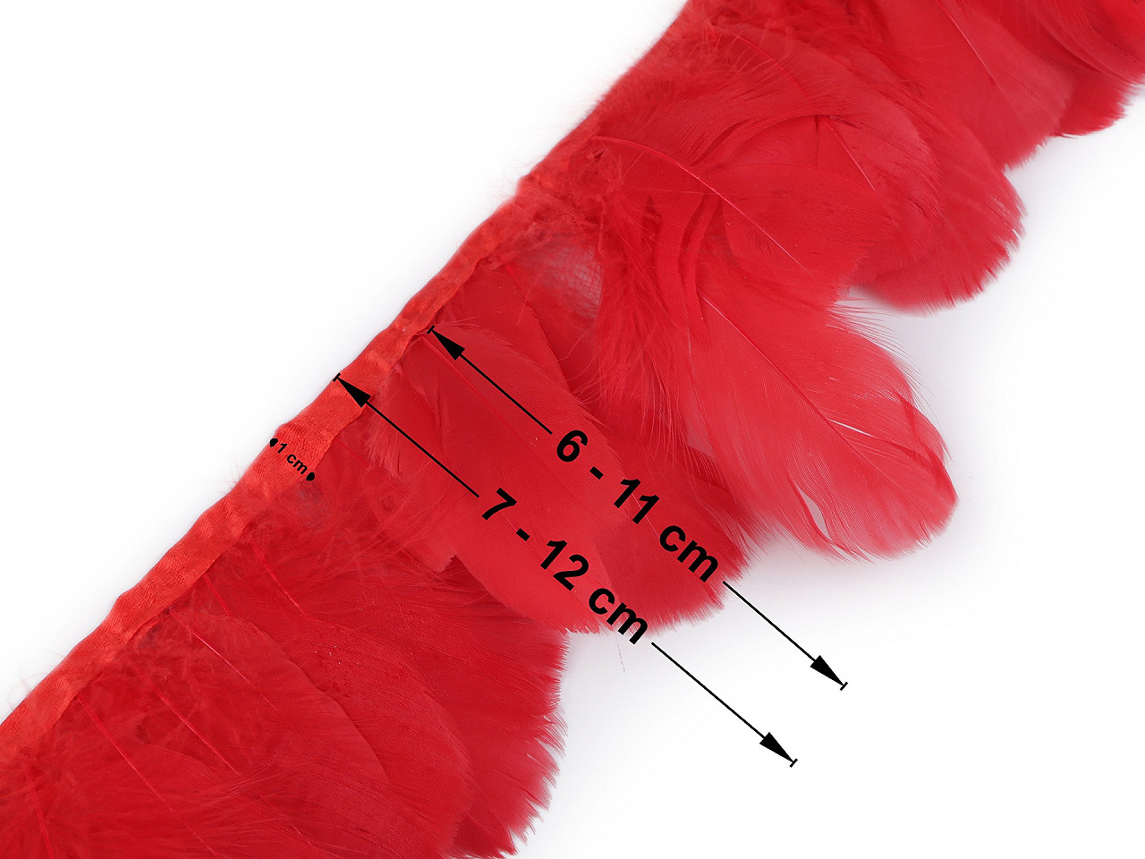 Bandă din pene de gâscă  6-8 cm - Albastru închis (1 Metru)