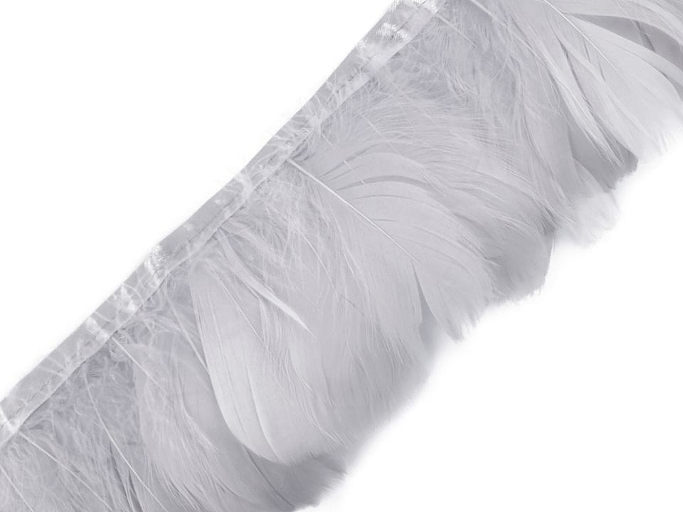 Bandă din pene de gâscă  6-8 cm - Albastru închis (1 Metru)