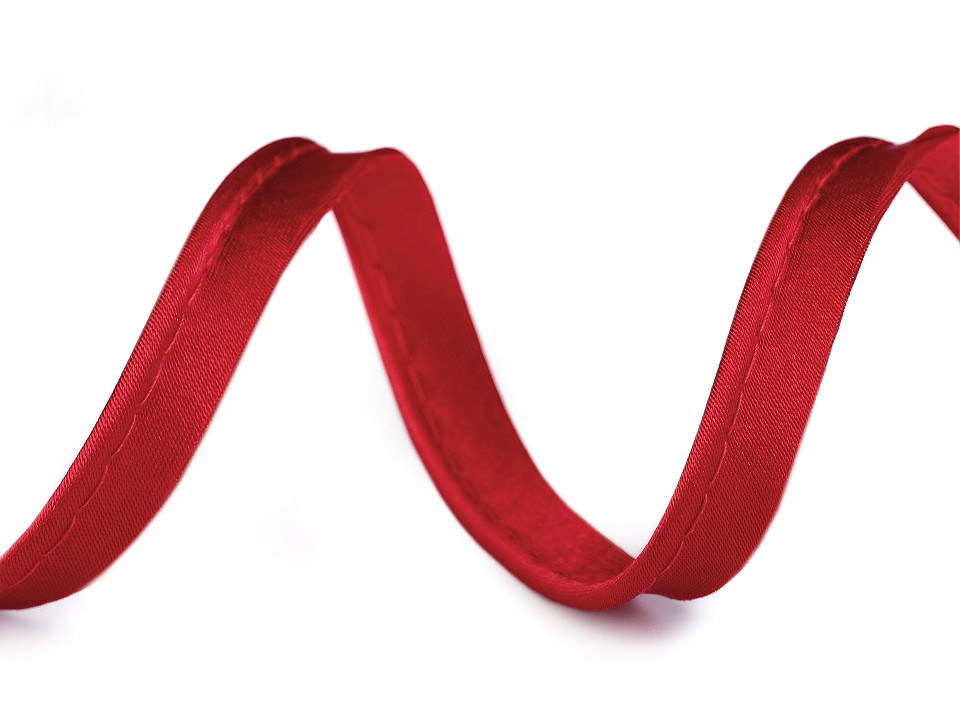 Paspoal / vipușcă satin, lățime 10 mm - Negru (20 Metri)