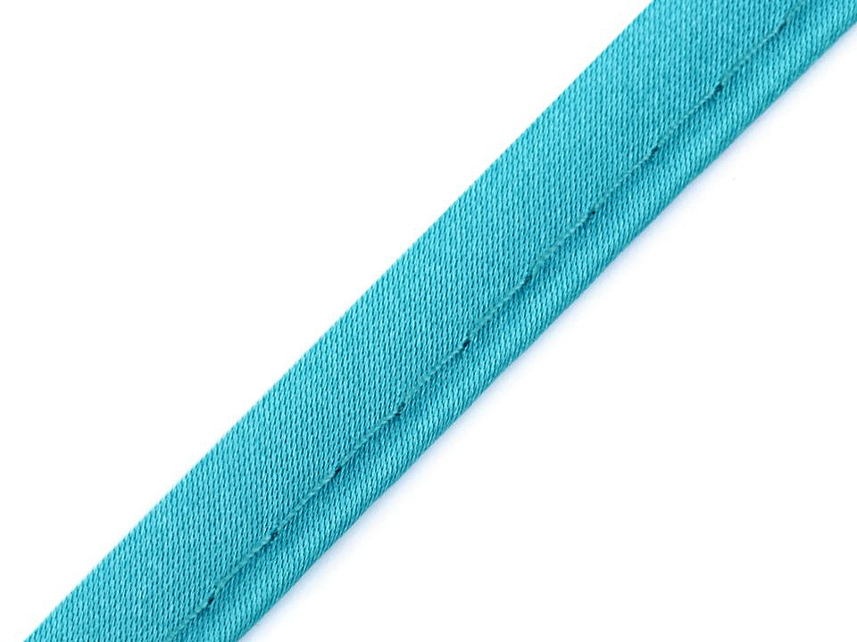 Paspoal / vipușcă satin, lățime 10 mm - Negru (20 Metri)