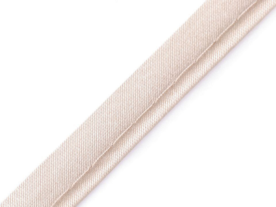 Paspoal / vipușcă satin, lățime 10 mm - Negru (20 Metri)