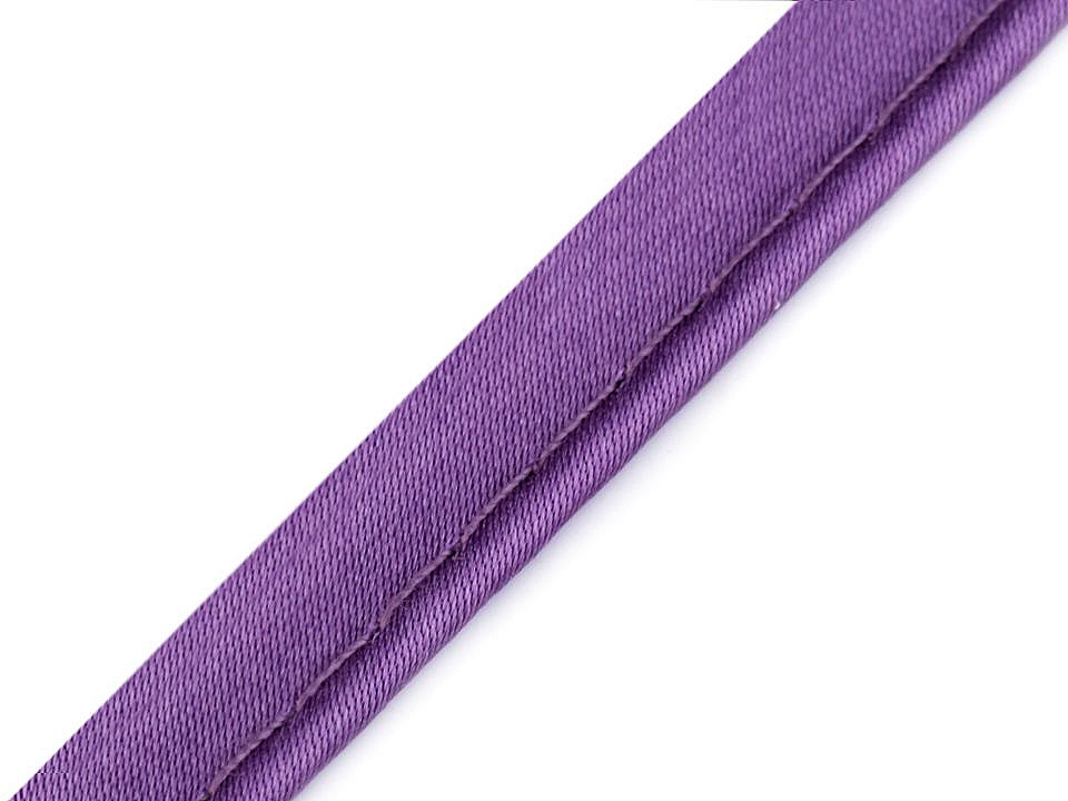 Paspoal / vipușcă satin, lățime 10 mm - Negru (20 Metri)