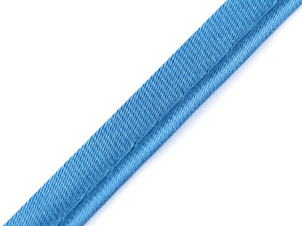 Paspoal / vipușcă satin, lățime 10 mm - Negru (20 Metri)