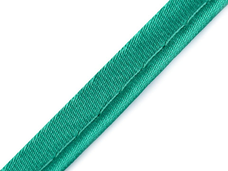 Paspoal / vipușcă satin, lățime 10 mm - Negru (20 Metri)