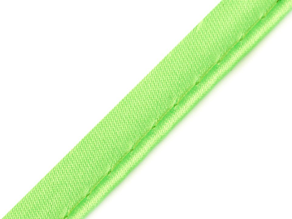 Paspoal / vipușcă satin, lățime 10 mm - Negru (20 Metri)