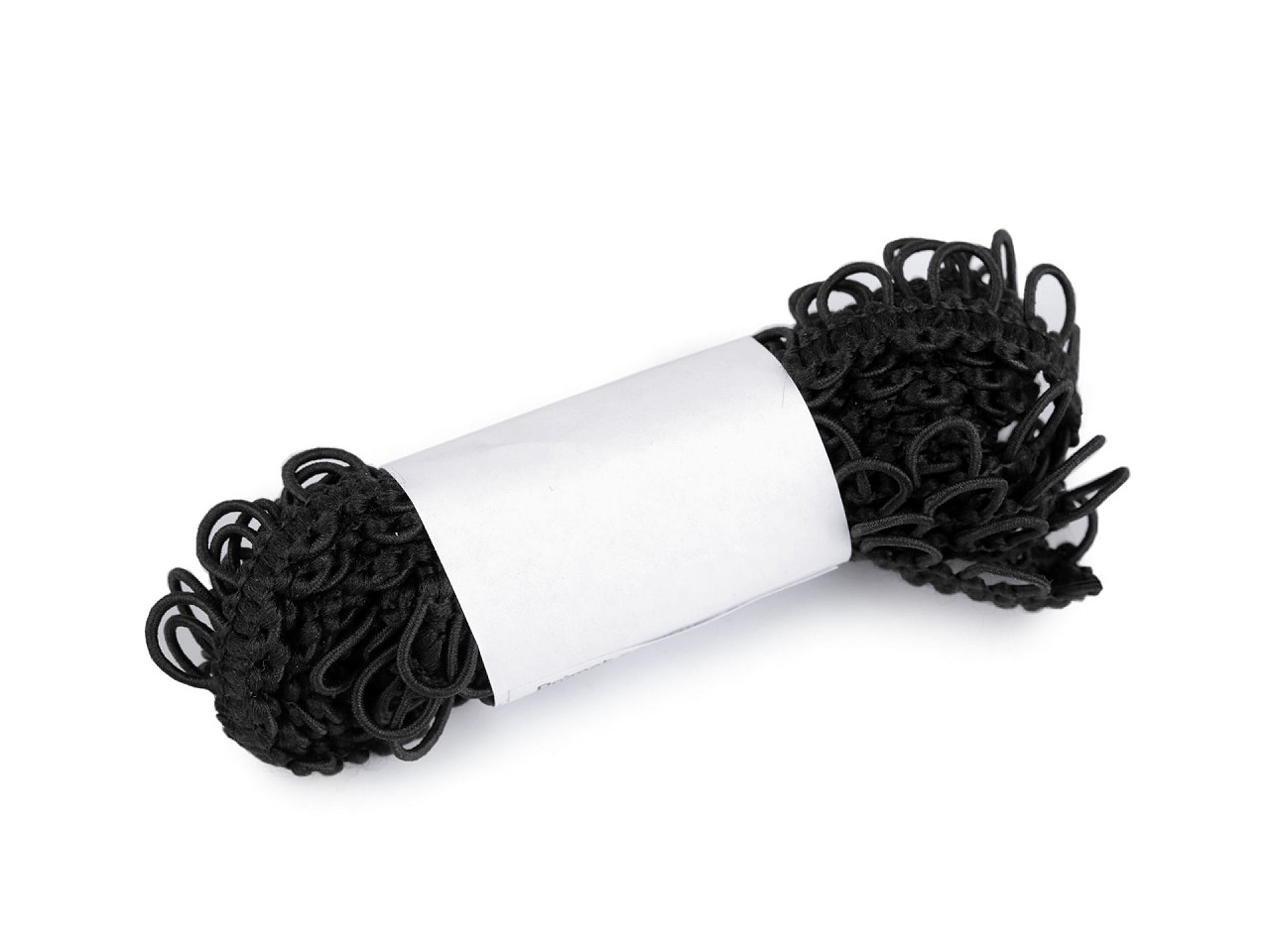 Bandă cu butoniere elastice, lățime 15 mm - Alb (1 Metru)