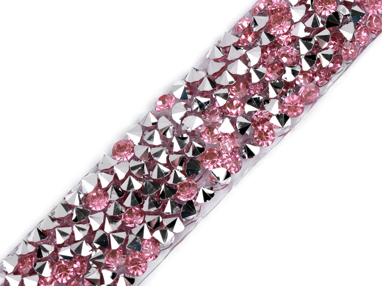 Galon / bandă cu strasuri termoadezivă, lățime 15 mm - Auriu (1 Metru)