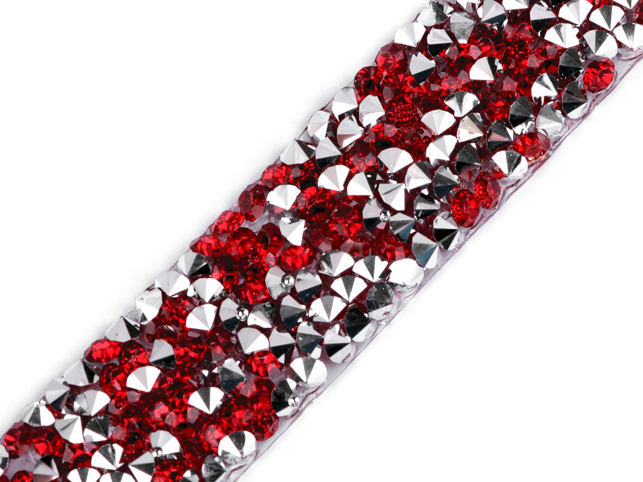 Galon / bandă cu strasuri termoadezivă, lățime 15 mm - Auriu (1 Metru)