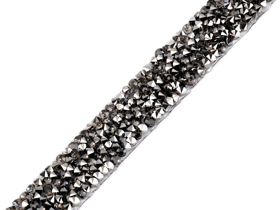 Galon / bandă cu strasuri termoadezivă, lățime 15 mm - Auriu (1 Metru)