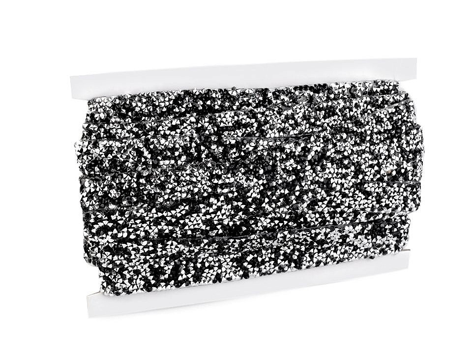 Galon / bandă cu strasuri termoadezivă, lățime 15 mm - Auriu (1 Metru)