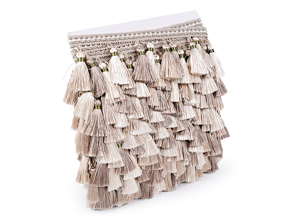 Bandă cu franjuri, lățime 695 mm - Bordo (1 Metru)