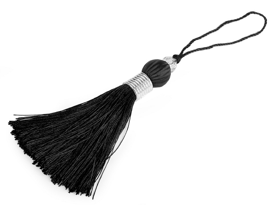 Ciucuri decorativi, 24 cm - Negru (1 Bucată)