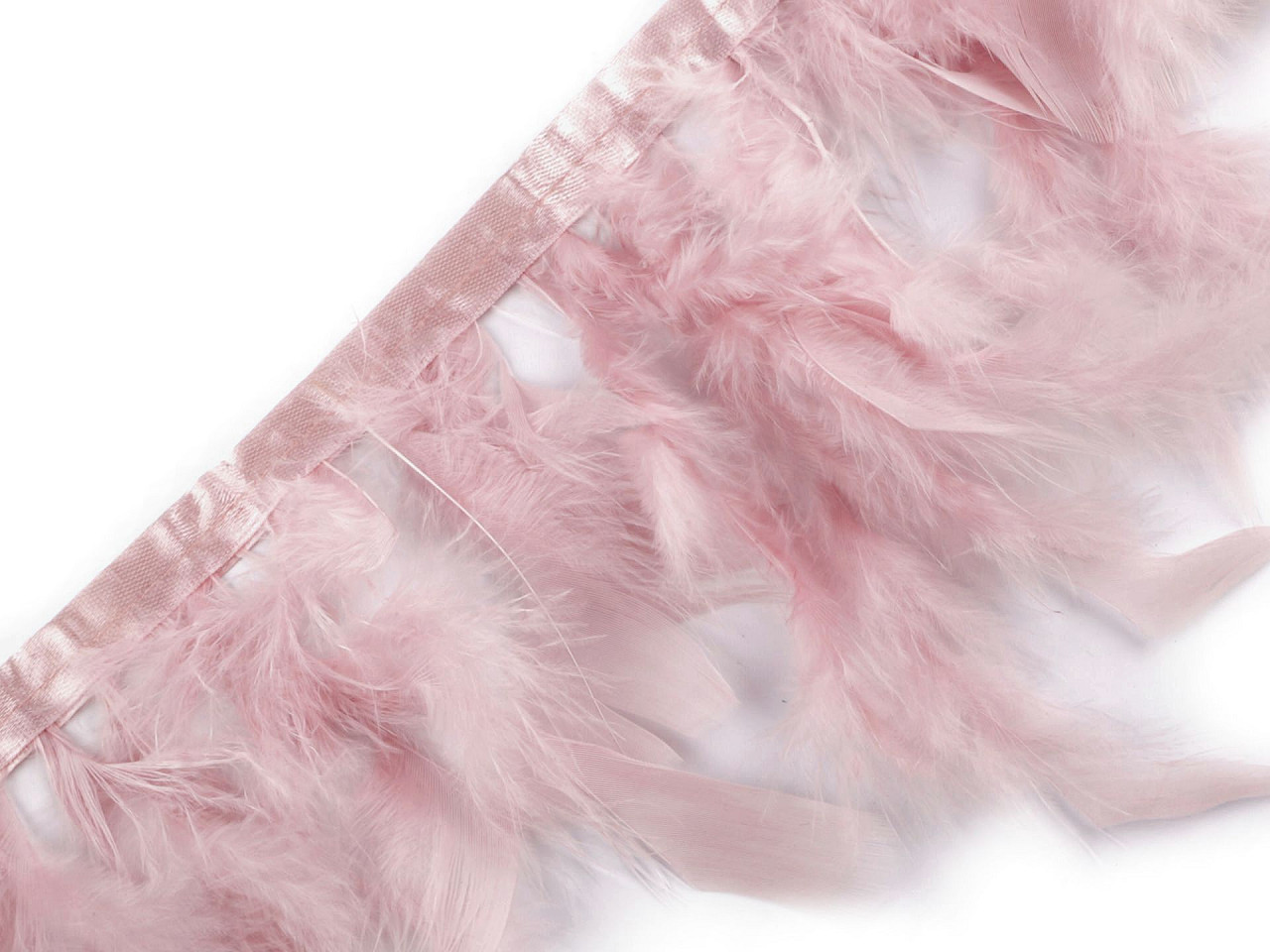 Bandă din pene de curcă 5-9 cm - Albastru închis (1 Metru)