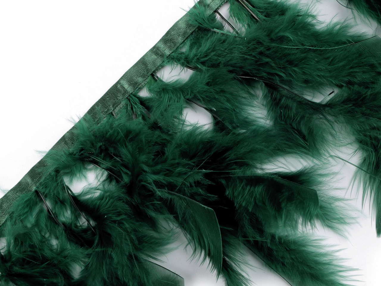 Bandă din pene de curcă 5-9 cm - Albastru închis (1 Metru)