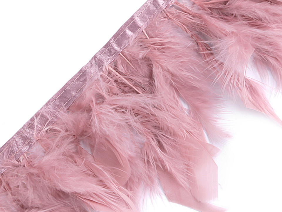 Bandă din pene de curcă 5-9 cm - Albastru închis (1 Metru)