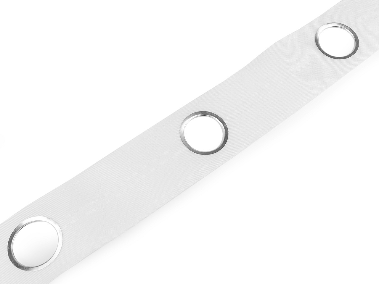 Rejansă perdele cu ocheți capsabili. 75 mm - Alb (1 Metru)