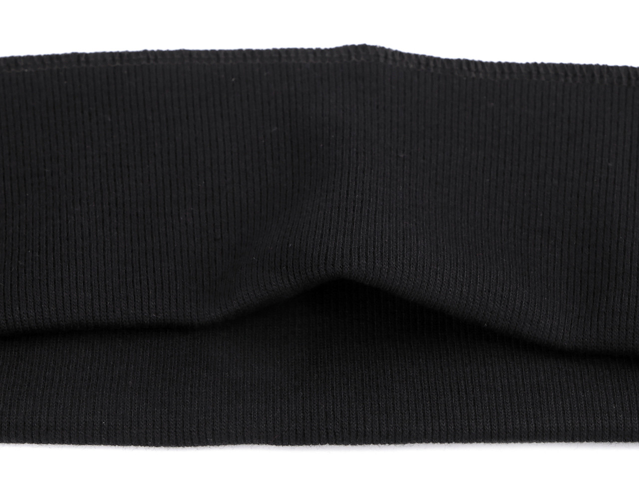 Betelie / bandă tricot elastic,  8x80 cm - Gri închis (1 Bucată)