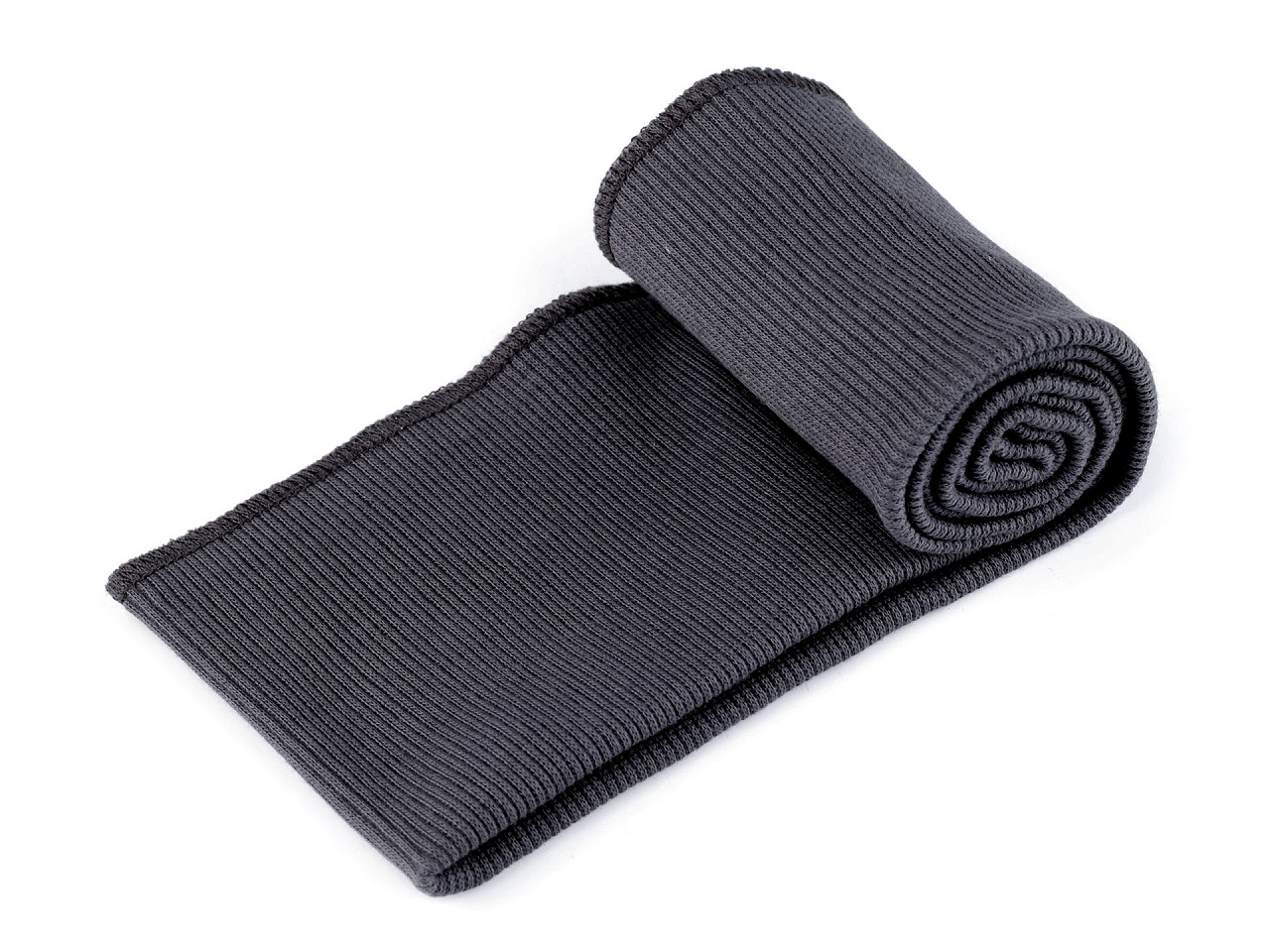 Betelie / bandă tricot elastic,  8x80 cm - Gri închis (1 Bucată)