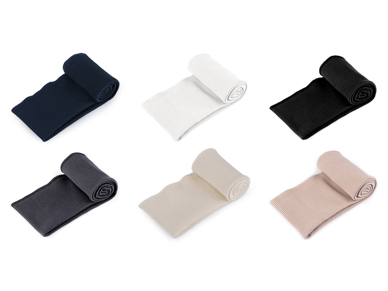 Betelie / bandă tricot elastic,  8x80 cm - Gri închis (1 Bucată)