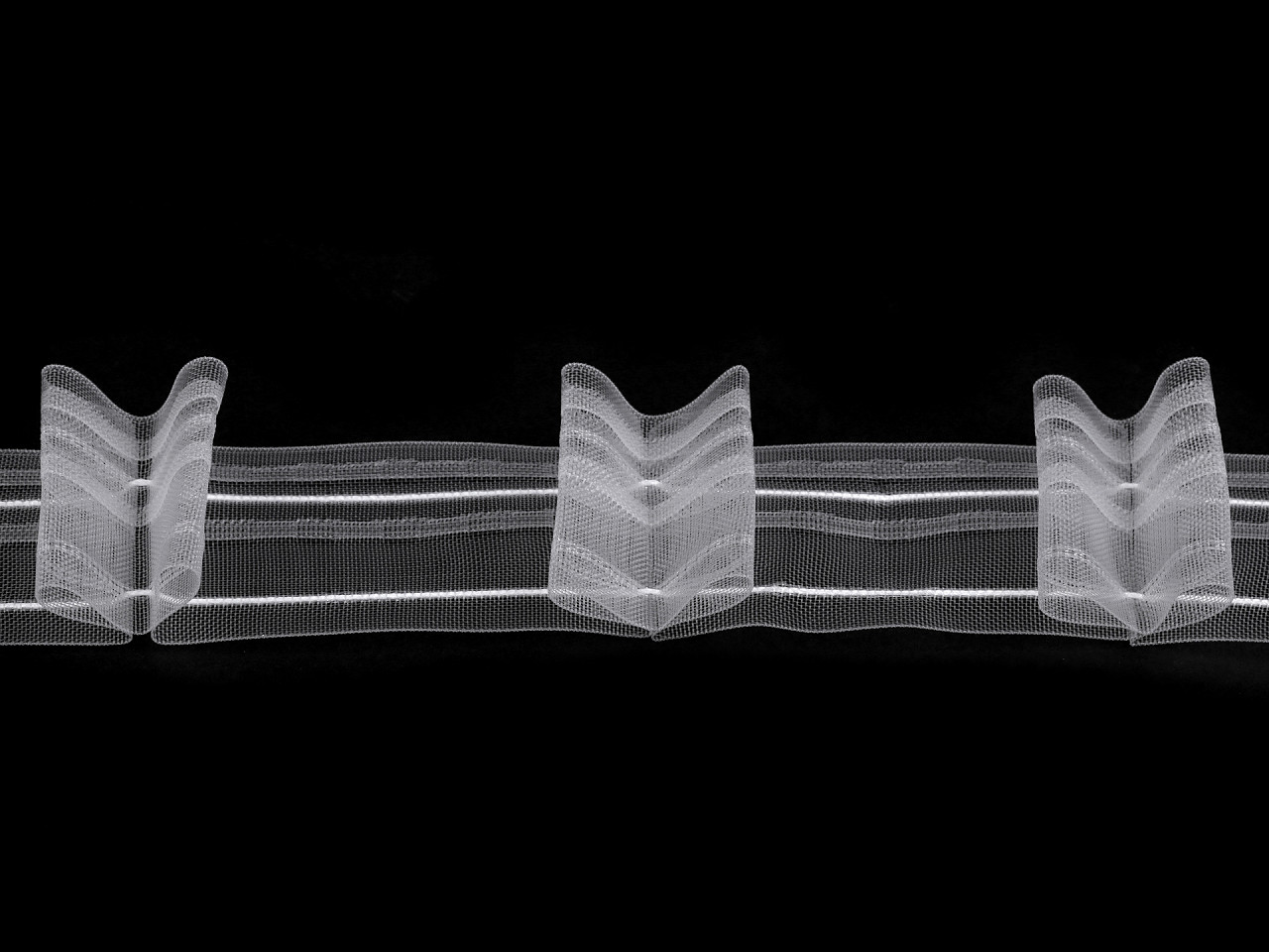 Rejansă perdele lățime 50 mm - Transparent (50 Metri)