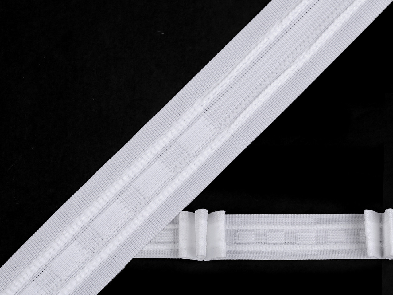 Rejansă perdele latime 25 mm - Alb (50 Metri)