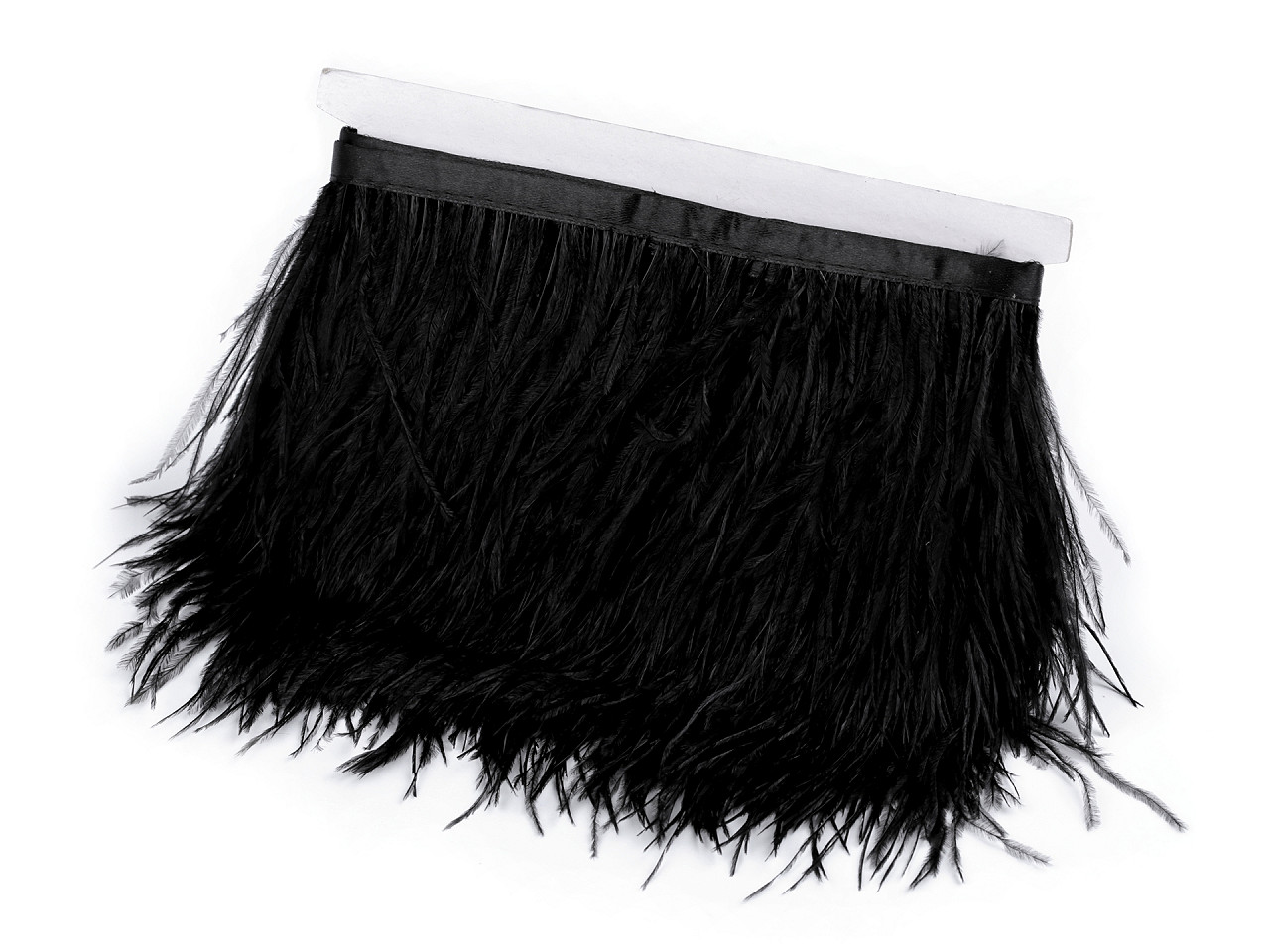 Banda pene de marabu 5-10 cm - Negru (1 Metru)