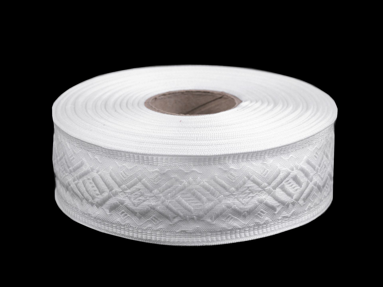 Panglică țesută 40 mm - Alb (1 Metru)
