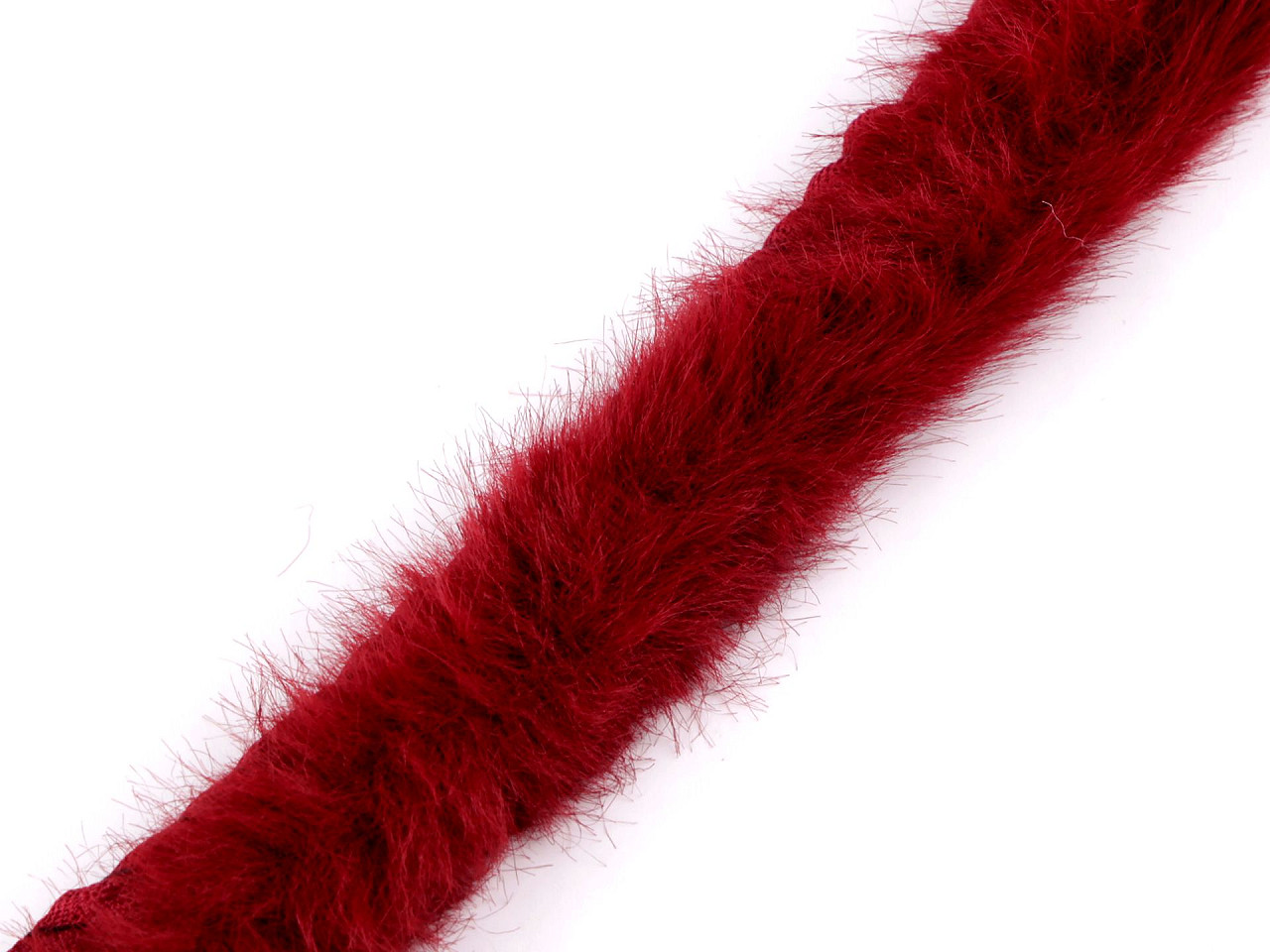 Bordura / vipusca din blana artificiala, latime 2 cm - Roz deschis (1 Metru)