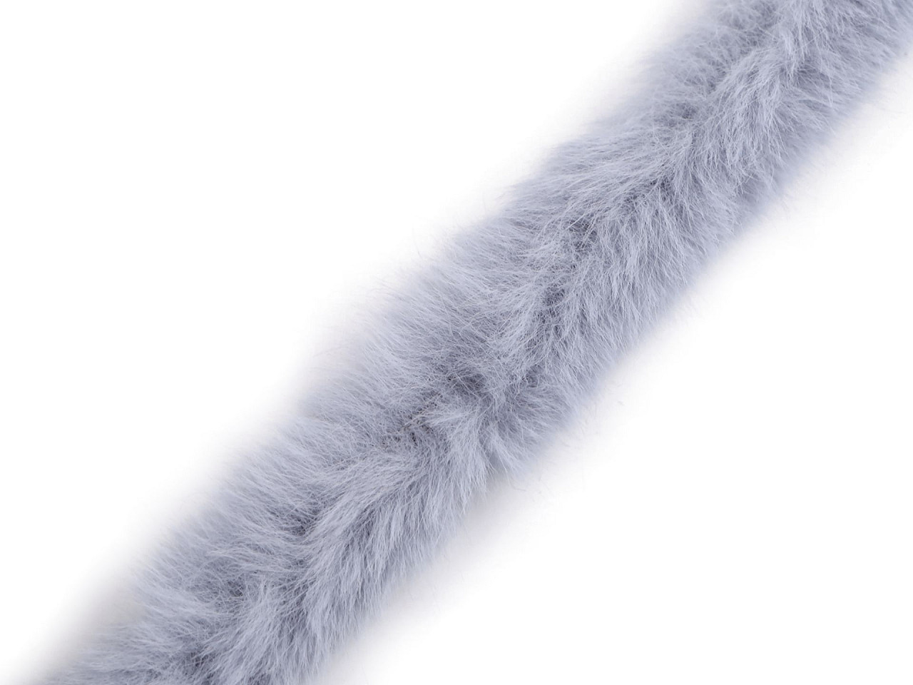 Bordura / vipusca din blana artificiala, latime 2 cm - Roz deschis (1 Metru)