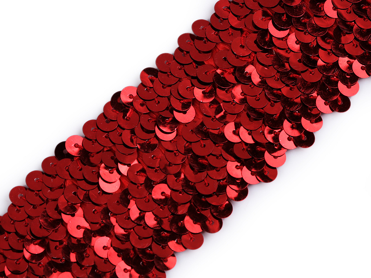 Galon elastic cu paiete 45 mm - Roz deschis (1 Metru)