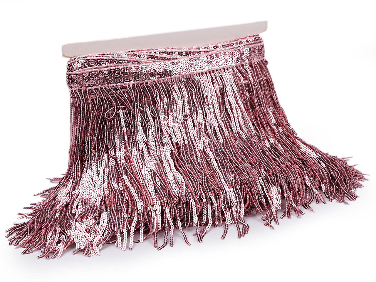 Franjuri cu paiete 15 cm - Negru (1 Metru)