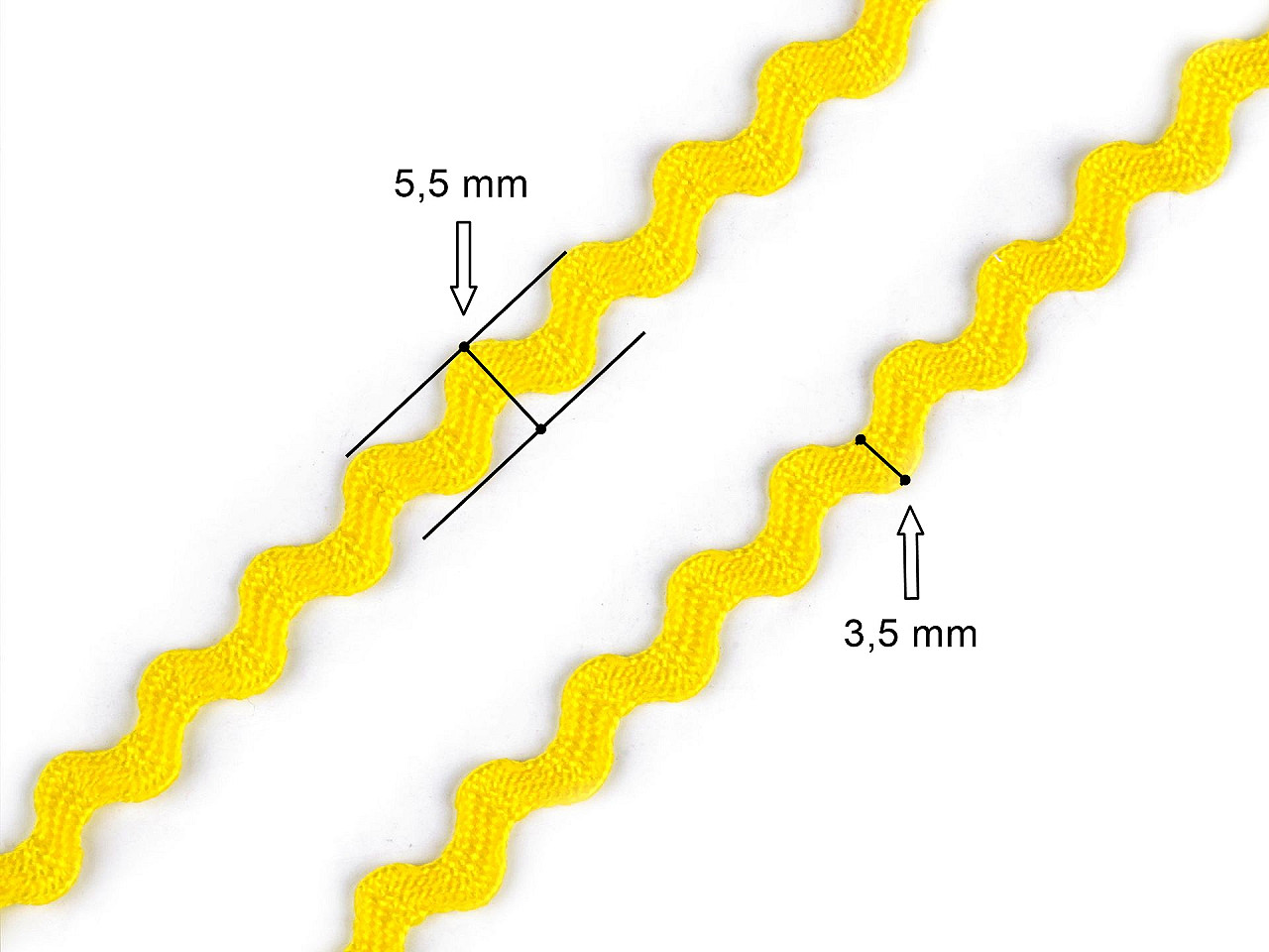 Bandă zig-zag 3,5 mm - Verde irlandez (28 Metri)